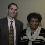 Former Surgeon General M. Joycelyn Elders M D with Associated Press medical writer and author Mike Stobbe, D r P H