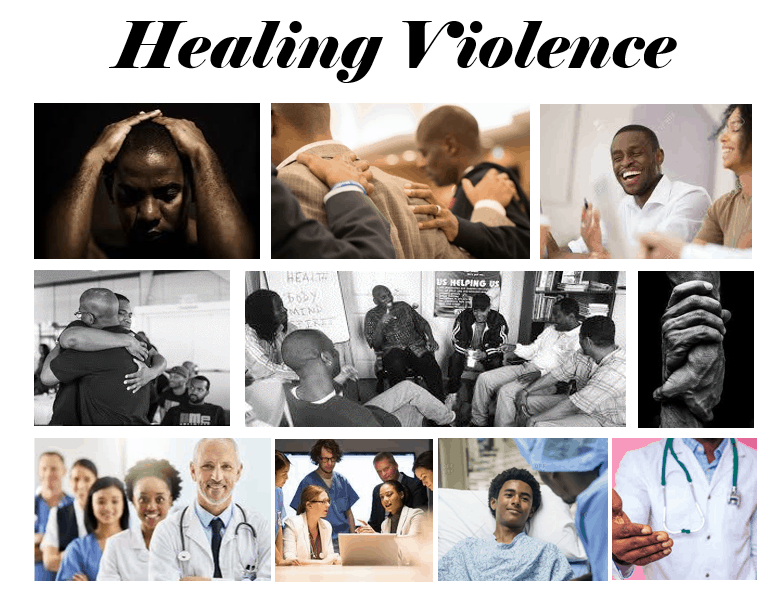 Black Men working on their health with health care professionals